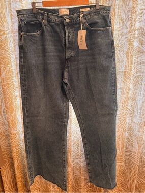 Frame Denim THE LAX Washed Black-Gray Relaxed Jeans